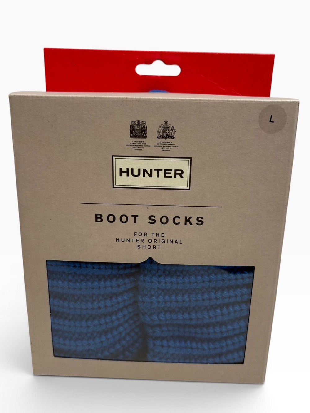 Hunter Blue Ribbed Boot Socks